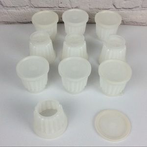 Vtg Tupperware Mini Jello Molds w/Seals & Caps